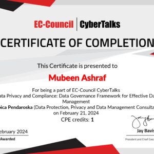 Data Privacy and Compliance - Data Governance Framework for Effective Data Management